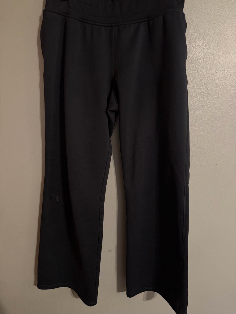Under Armour Women's Black Track Pants with Subtle Logo